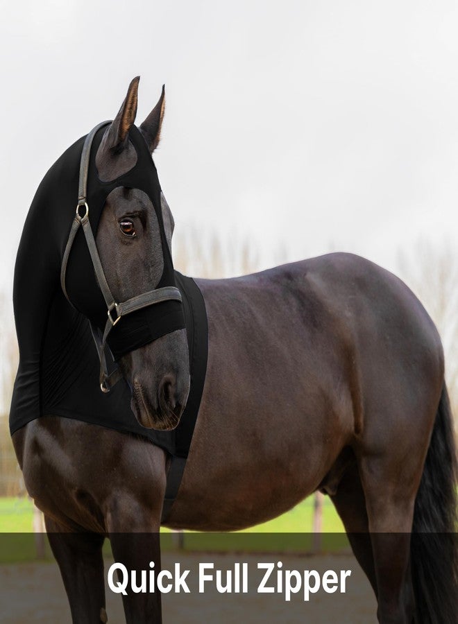 Resistance Horse Hood Slinky Lycra Zippered Mane Braid Shoulder Guard - Horse Sleazy Slickers Care Sheet - Image 3